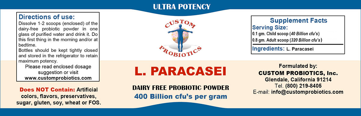 L. PARACASEI Custom Probiotics Powder